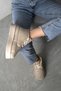 Women's Beige Fur Lined Lace-Up High Sole Suede Boots 4.5 cm Byndmb02 - 3