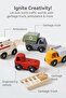 Montessori Silicone & Wooden Car Set - 6