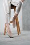 Women's Beige Suede Daily Low Heel Comfortable Ballerinas Byndmrj01