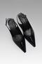 Women's Black Samara Pointed Heeled Patent Leather Shoes 8cm Bynde605 - 6