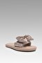 Women's Skin Bow Stone Leather Slippers 1.5cm Bynd106 - 7