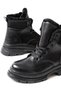 Asm-080 Black Lace-Up Daily Women's Boots