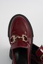 Women's Burgundy Patent Leather Gc Buckle Thick Sole Loafer Moccasin Shoes 4,5cm Byndlfrk02 - 7