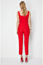 Low Waist Narrow Leg Crepe Trousers 1132 - 6