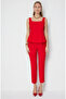 Low Waist Narrow Leg Crepe Trousers 1132 - 2