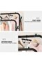 Double Pole Heavy Duty Metal Garment Rack - Freestanding Movable Clothes Rail - 150cm - 5