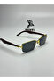 Jacarty Wooden Handle Gold Detailed Metal Frame Organic Glass Sunglasses Uv400 Protection Gift - 3