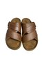 Enova Men's Faux Leather Orthopedic Double Monta Sole Buckle Stitched Stylish Home Outdoor Slippers - 5