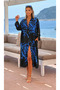 Black Indigo Reef Patterned Viscose Shirt Dress - 3