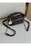 Women's Micro Hand and Shoulder Bag Silver Trok Detailed Chain Stylish Evening Bag En18 Size10 - 3