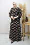 Buttoned Polka Dot Dress Tsd260205 Brown - 3