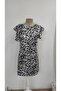 Women's Short Sleeve Sleeves Ruffle Detail Tie Back Leopard Pattern Sleeveless Mini Micro Dress - 6