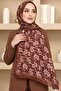 Women's Tile Flower Patterned Bamboo Crush Shawl - 2