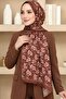 Women's Tile Flower Patterned Bamboo Crush Shawl