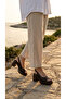 Closed Top Side Buckle Leather High Heeled Ankle Buckle Women's Summer Sandals - 6