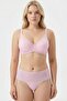 Women's Baby Pink Lace Unpadded Bra Set