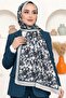 Women's Ecru Shawl Patterned Organic Cotton Soft Shawl - 2