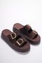 Women's Brown Daily Slippers Tr19My02C - 2