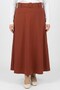 Women's Tile Belted Puerto Rican Fabric Lined Pencil Skirt