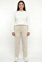 Women's Cream Waterway Striped Elastic Waist Pants