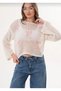 Women's Ribbon Embroidered Mesh Knitwear Knitted Sweater