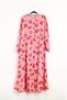 Pink Floral Print Tiered Casual Dress - 2