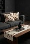 Boho Decorative Punch Embroidered Daisy Pattern Throw Pillow Runner Set 2 Square Throw Pillows 1 Runner Living Room Set - 4
