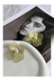 Women's Steel Pearl Flower Earrings Gold - 2