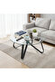 Modern Center Table,Round Coffee Table, Center Side Table, Glass Sofa Table，6mm Tempered Glass