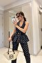Lively Black Polka Dot Printed Flounce Set - 3
