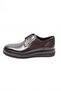 Brown Classic Men's Shoes Shiny Surface Lace-Up Stylish Model - 2