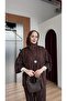 Women's Tesettür Loose-Leg Modal Fabric Kimono Suit with Stone Embellishments - 5