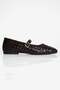 Women's Ballet Flats with Knitted Textured Straps and Square Toe Marela Brown - 2