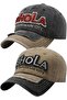 Unisex Vintage Bhola Embroidered Adjustable Baseball Cap Hat Set of 2