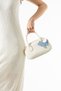 Fade Model Cat and Heart Charmli Cream Women's Hand and Shoulder Bag