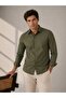 Men's Khaki Slim Fit Shirt - 3
