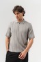 Zipform Half-Zip Polo Collar Striped Knitwear T-Shirt - 3