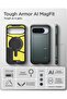 Tough Armor MagFit AI for Google Pixel 10 Case / Pixel 10 PRO Case Cover [Pixelsnap and MagSafe compatible] - Abyss Green - 3