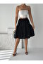 Women's Airobin Fabric Elastic Waist Folded Midi Length Skirt - 4