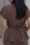Vatkali Gold Accessory-Detained Bluz and Pants Set 37286 - 5
