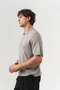 Zipform Half-Zip Polo Collar Striped Knitwear T-Shirt - 5