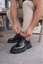 Jy06 Solven Lace-Up Patent Leather Men's Casual Sports Classic Shoes Rst - Black - 2