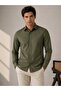 Men's Khaki Slim Fit Shirt - 4