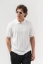 Zipform Half-Zip Polo Collar Striped Knitwear T-Shirt - 4