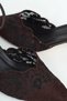 Aveny Lace Embroidery Detail Ankle Strap Thin Heeled Women's Shoes - 2
