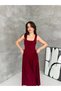 Square Neck Maxi Length Knitted Dress with Flounce Detail Ss26El0007 - 6