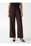 Lcwaikiki Classic Burgundy Wide Leg Women's Trousers with Elastic Waist - 2