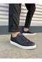 Jy165 Elite Lace-Up Skin Men's Casual Sneaker Shoes Cbt - Black