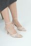 Aveny Lace Embroidery Detail Ankle Strap Thin Heeled Women's Shoes - 3