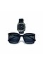 Urban Edge T085 Analog Watch with Sunglasses Gift Set for Men – Black Leather Strap, Gold Case, Premium Combo Box - 3